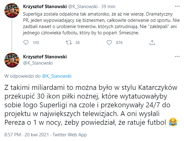 MOCNA OPINIA Krzysztofa Stanowskiego o końcu Superligi!